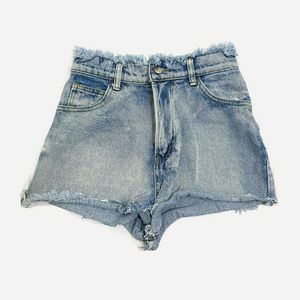 Distressed high waisted shorts